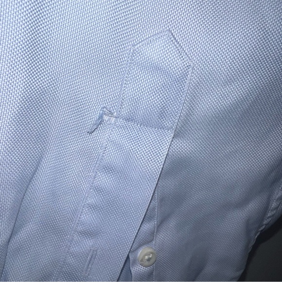 SID MASHBURN Mens DRESS SHIRT BLUE Pinpoint Cotton Chest Size 48" - Picture 4 of 11